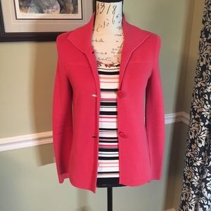 Talbots Coral Knit Two-Button Blazer